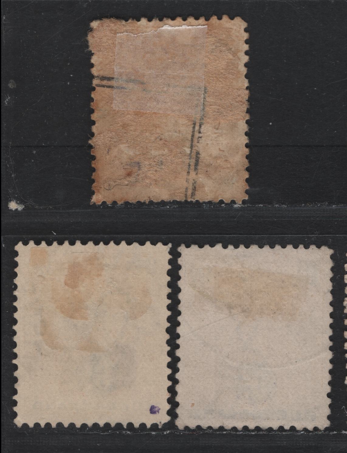 Lot 417 Australia - Queensland SG#265-266, 284 9d Brown & Ultramarine - Yellow Brown & Ultramarine , 1903-1910 Commonwealth Design Issue, Fine/Very Fine Used Singles, Types A & B V Over Crown & Crown Over A Inverted Wmks