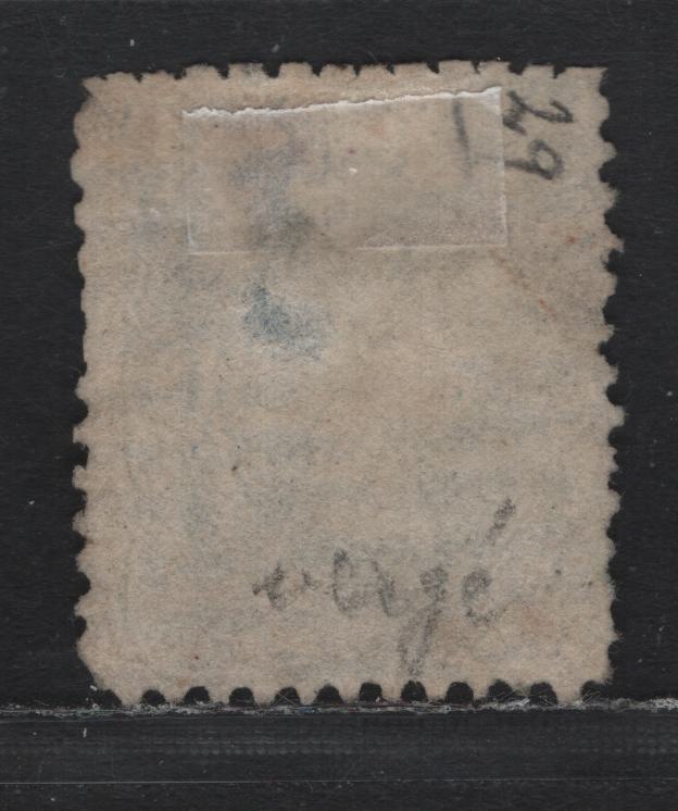 Lot 103 Australia - Victoria SC#56(SG# 88) 3d Deep Blue, 1860-1866 Beaded Ovals Issue,Unwatermarked, A VG Used Single On Horizontally Laid Paper, Shallow Hinge Thin