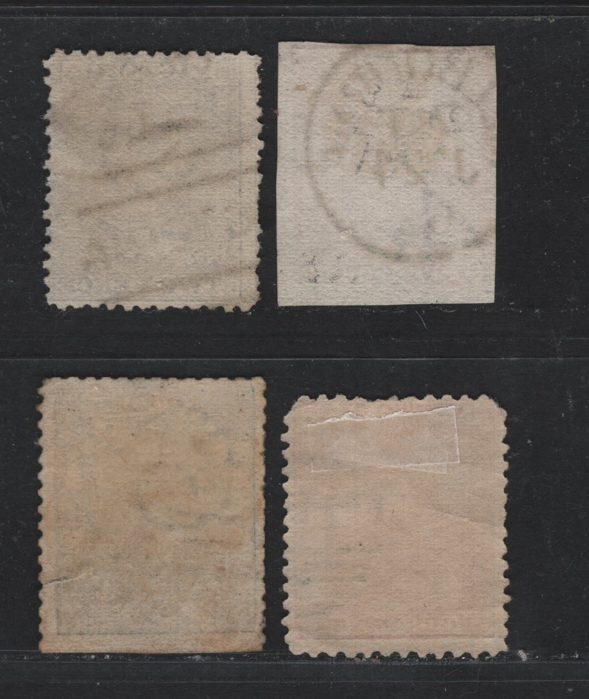 Lot 109 Australia - Victoria SC#75a,76,77(SG#109ad,111a,110var) 2d Violet, 4d, 4d, 6d Deep Blue, 1863-1867 Laureates Issue, 4 VG&F Used Singles