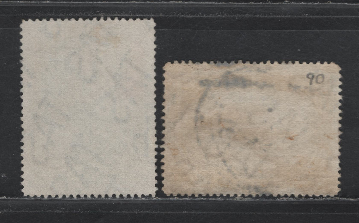 Lot 39 Australia - Tasmania SG#232-233 (SC# 89-90) 2.5d - 3d Indigo - Sepia , 1880-1906 Engraved Pictorial Issue, 2 Fine Used Singles