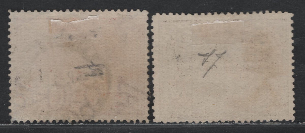Lot 80 Australia - Tasmania SG#253-254 (SC# 105, 107) 3d - 6d Sepia - Carmine Lake , 1905-1911 Typographed Pictorial Issue, 2 Fine/Very Fine Used Singles, Crown Over A Wmk (Crown Pointing To The Right, In Error), Perf 12.5