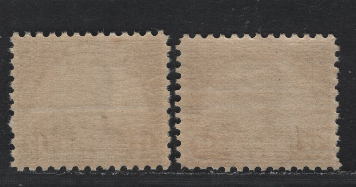 Lot 108 United States SC#697 17c Black - Gray Black , 1931 4th Bureau Issue, 2 VFNH Singles, Type 3 Gum Breaker Ridges, 24 Horizontal Gum Striations Per Inch