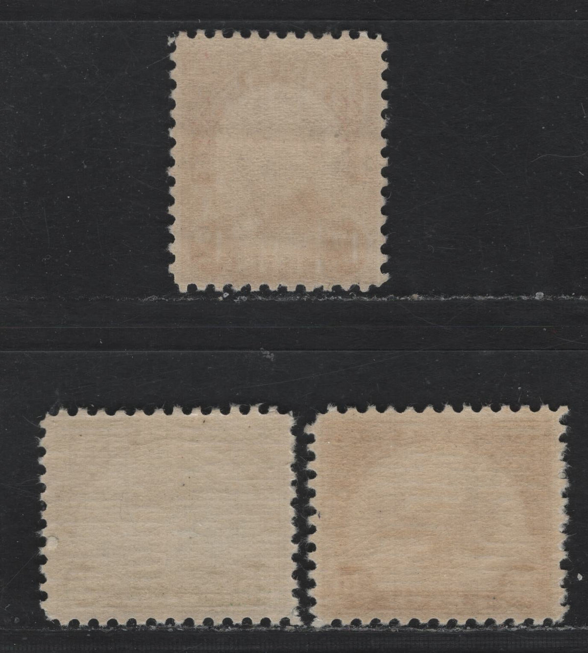 Lot 139 United States SC#693, 699-700 12c - 30c Deep Claret - Olive Brown , 1926-1934 4th Bureau Issue, 3 FNH Singles, Type 3 Gum Breaker Ridges, 24 Gum Striations Per Inch