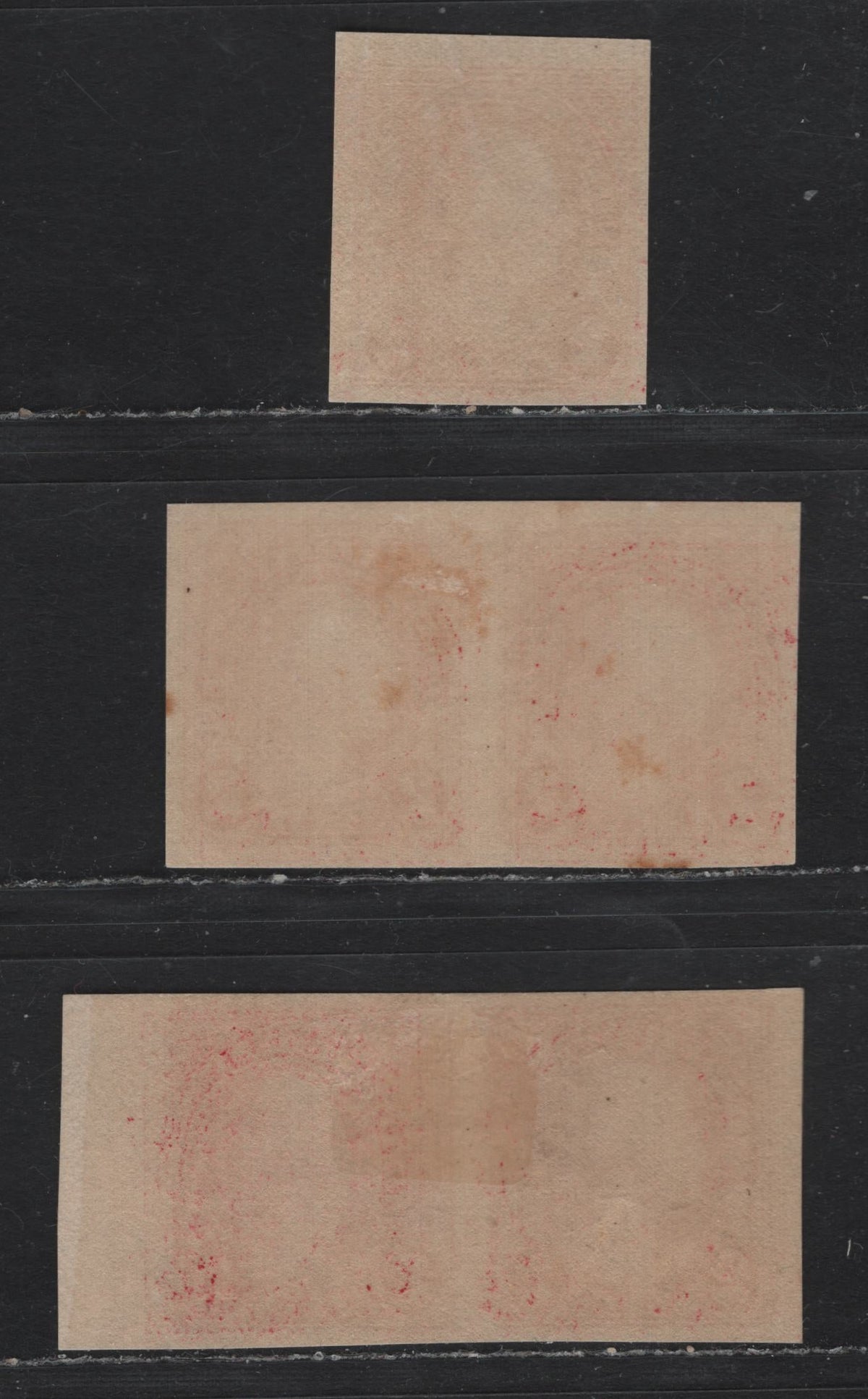 Lot 16 United States SC#577 2c Carmine , 1922-1925 4th Bureau Issue, 3 VFOG Imperf Pairs & Single