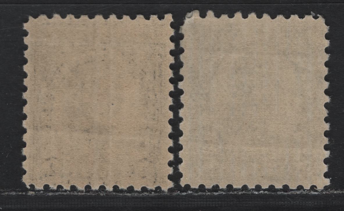 Lot 204 United States SC#612 2c Black - Deep Gray Black, 1923 Harding Memorial Issue, 2 FNH Singles, Rotary Press Printing, Perf 10, Type 3 Gum Breaker Ridges, 12 Vertical Gum Striations.