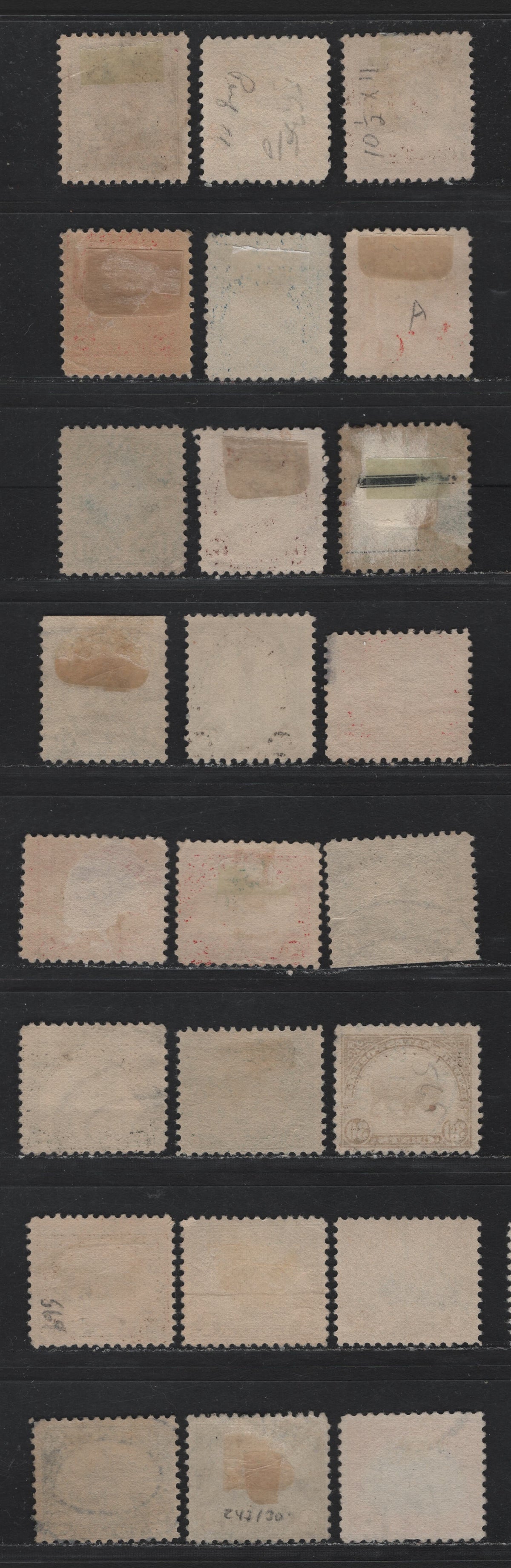 Lot 223 United States SC#551/573, 622-623 1/2c - $5 Olive Brown - Carmine & Blue, 1924-1925 4th Bureau Issue, 24 Fine Used Singles, Flat Plate Printings, Lighter Cancels & Shade Variations