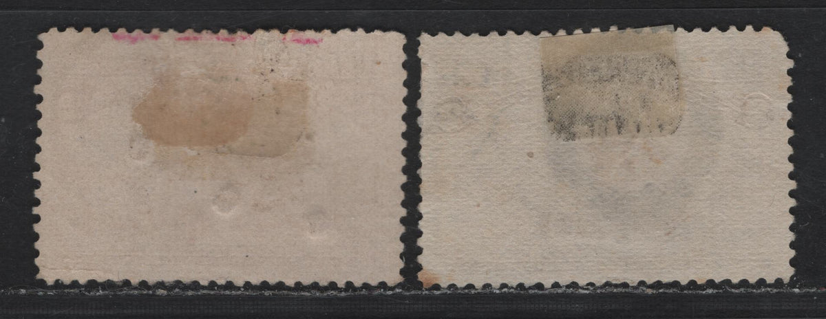 Lot 19 United States SC#231var 2c Brown Violet , 1893 Columbian Exposition Issue, 2 Very Good/Very Fine Used Singles, Different Fancy Duplex Cancels, Hollow Circle & 4-Ring Hollow Target Cancel