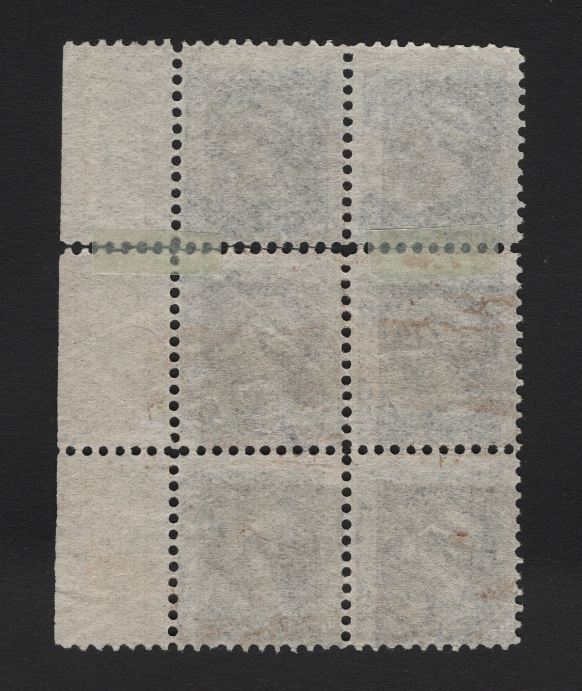 Lot 287 Canada (C)SC#34 1/2c Black , 1870-1893 Small Queen Issue, A Fine Unused Right Sheet Margin Block Of 6, 2nd Ottawa Printing, Positions 9-10, 19-20 & 29-30, Positions 9-10, 20 Showing Re-Entries.