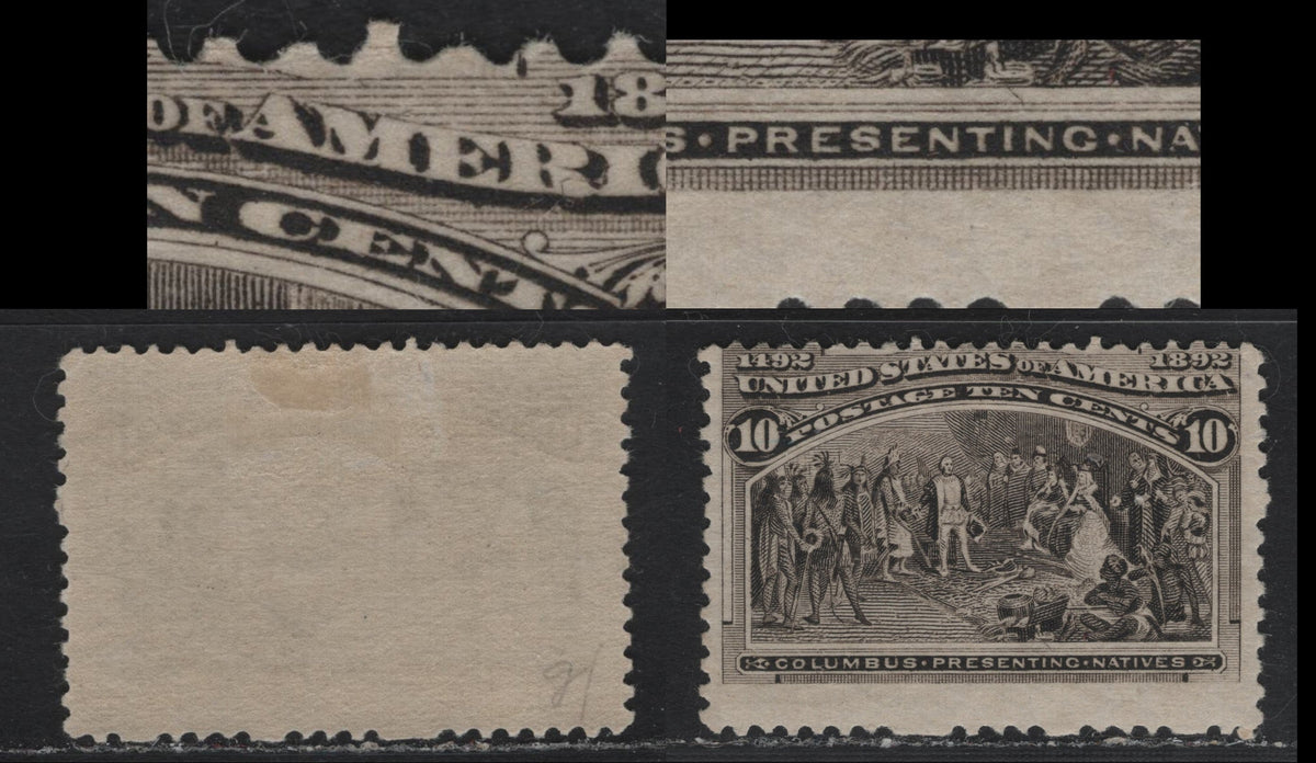 Lot 50 United States SC#237 10c Gray Black , 1893 Columbian Exposition Issue, A VGOG Single