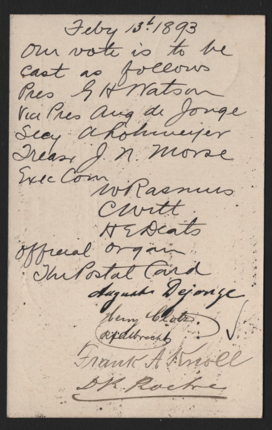 Lot 117 United States SC#UX11 1c Blue, 1891 Grant Postcard Issue, A Very Fine Used Postcard, Sent From Rossville, Staten Island, Which Was Not Yet Part Of NYC, Interesting Time Stamp Error