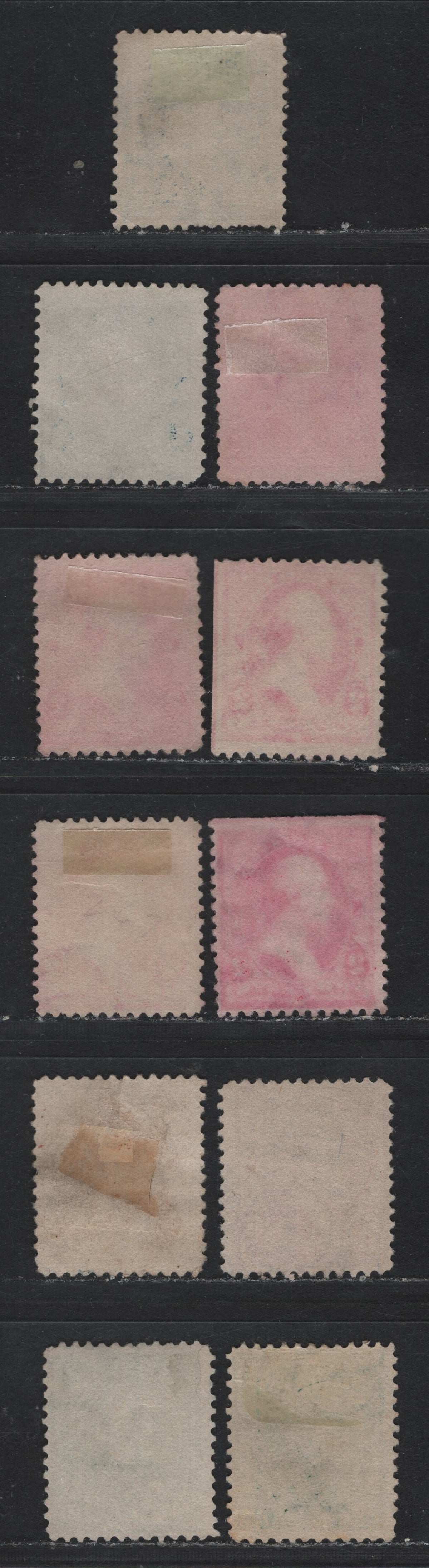 Lot 166 United States (C)SC#264, 267-a, 270-271, 273 1c - 10c Blue - Dark Green, 1895-1897 1st Bureau Issue, 11 Fine Used Singles, 2c Type 3, Upright USPS Wmk