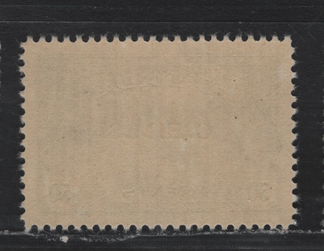 Lot 225 Canada #O9 50c Dull Bluish Green , 1946 KGVI Peace Issue, A VFOG Single, CBN-IIIIIIII Paper, Perf 11.9