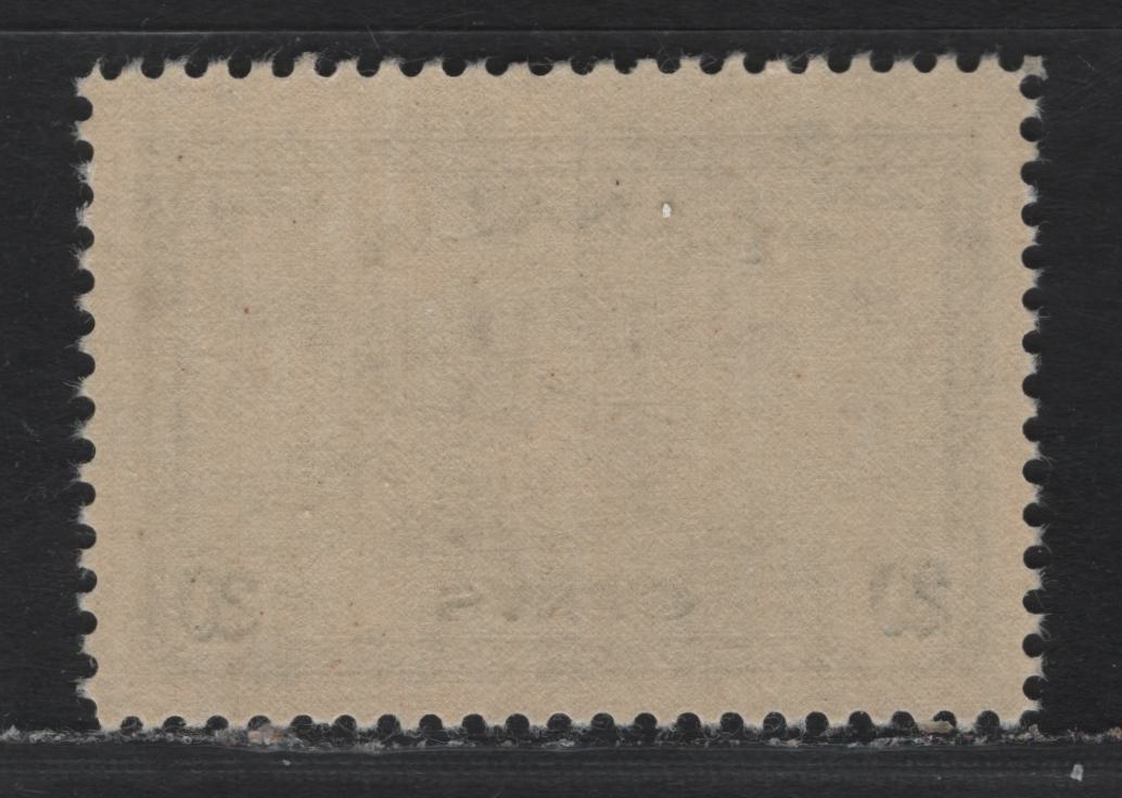 Lot 265 Canada #271 20c Greenish Slate , 1946 KGVI Peace Issue, A VFNH Single, CBN-SSSSS Paper, Perf 11.9