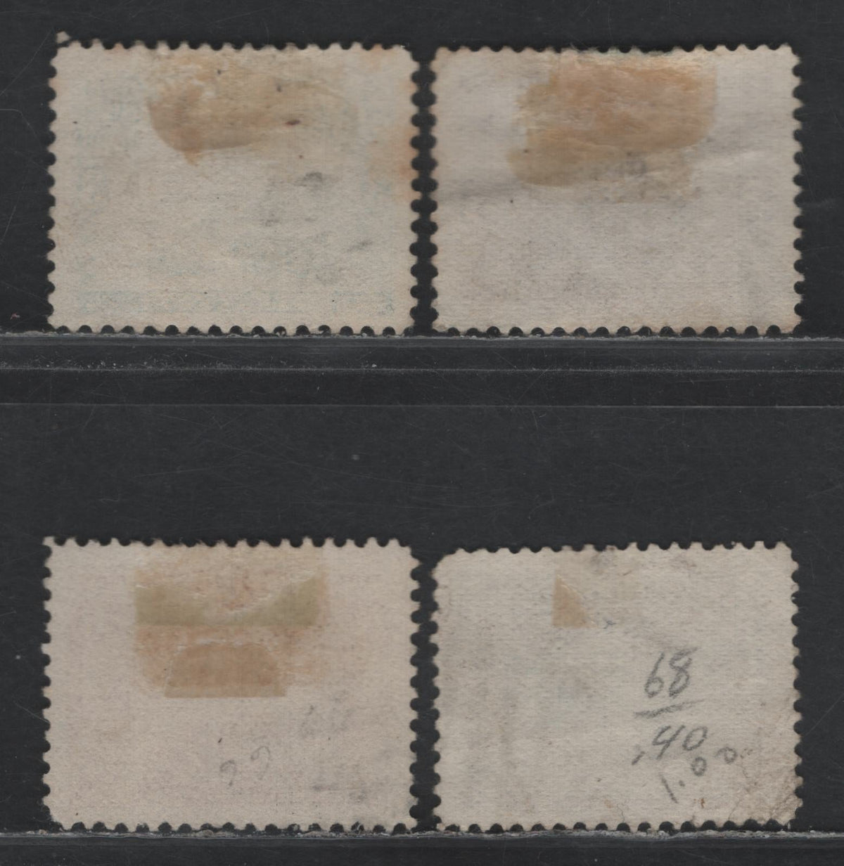 Lot 270 Newfoundland #63, 65-66, 68 3c Ultramarine - 10c Black brown , 1897 Discovery Of Newfoundland Issue, 4 F & VF Used Singles All Are On Horizontal Wove, Except The 6c, Which Is Vertical Wove