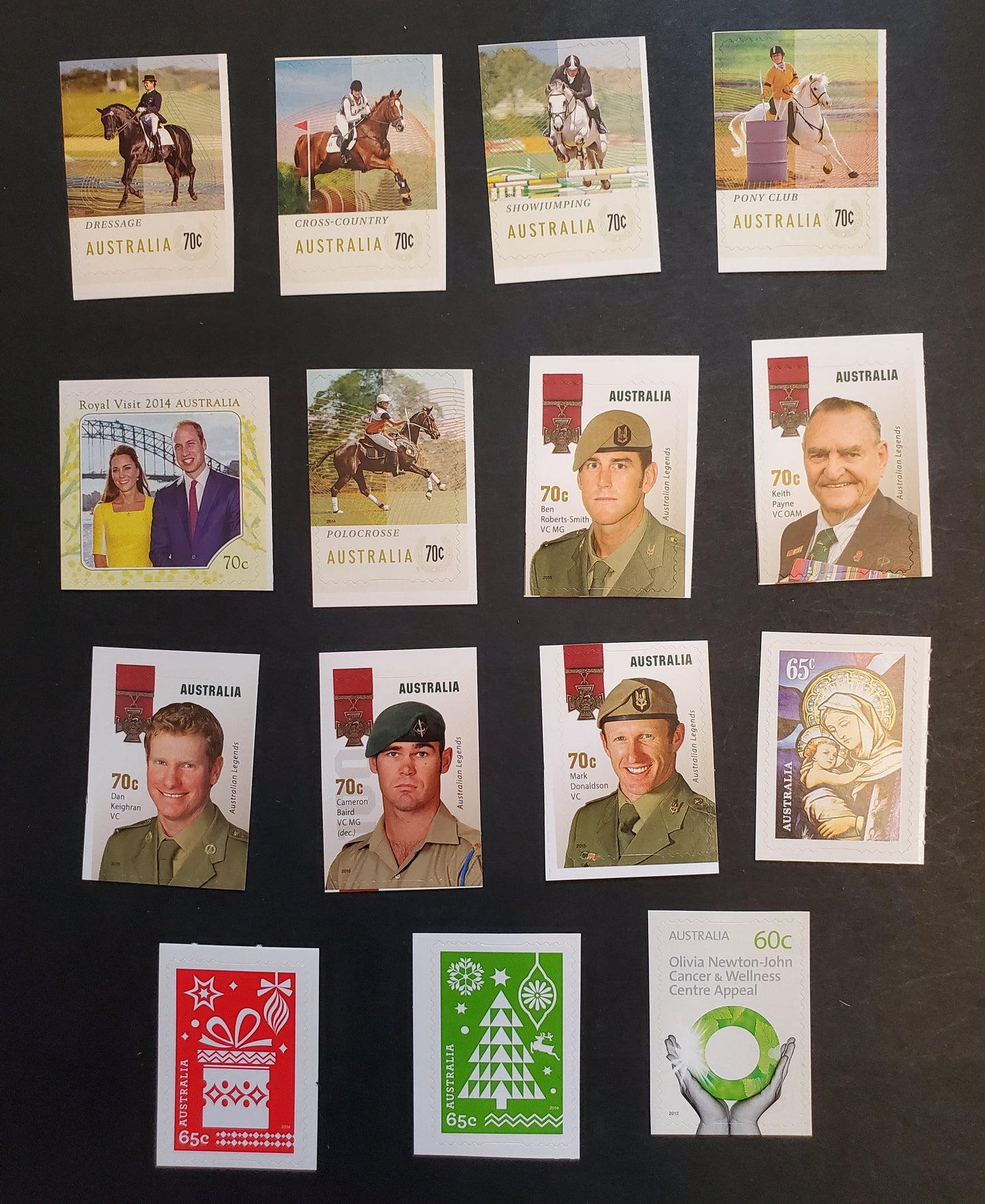 Australia SC#4133/B6 2014 Royal Visit - Christmas, 15 VFNH Singles, Click on Listing to See ALL Pictures, 2017 Scott Cat. $18.95