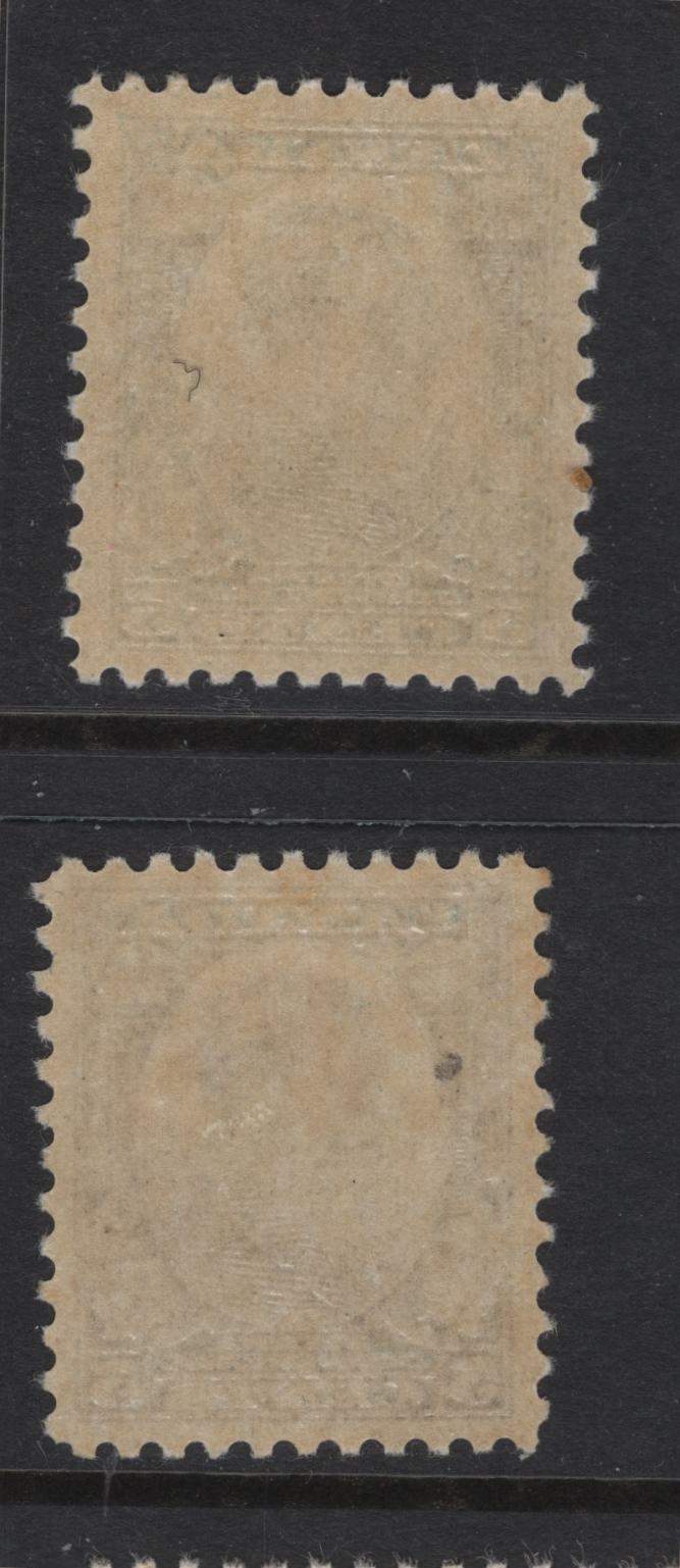 Lot 266 Canada (C) #193 5c Steel Blue Prince of Wales, 1932 Imperial Economic Conference Issue, 2 VFOG Singles, Paper BABN-D, Perfs 10.8 & 10.75x10.8, Design Size 17.9x22.