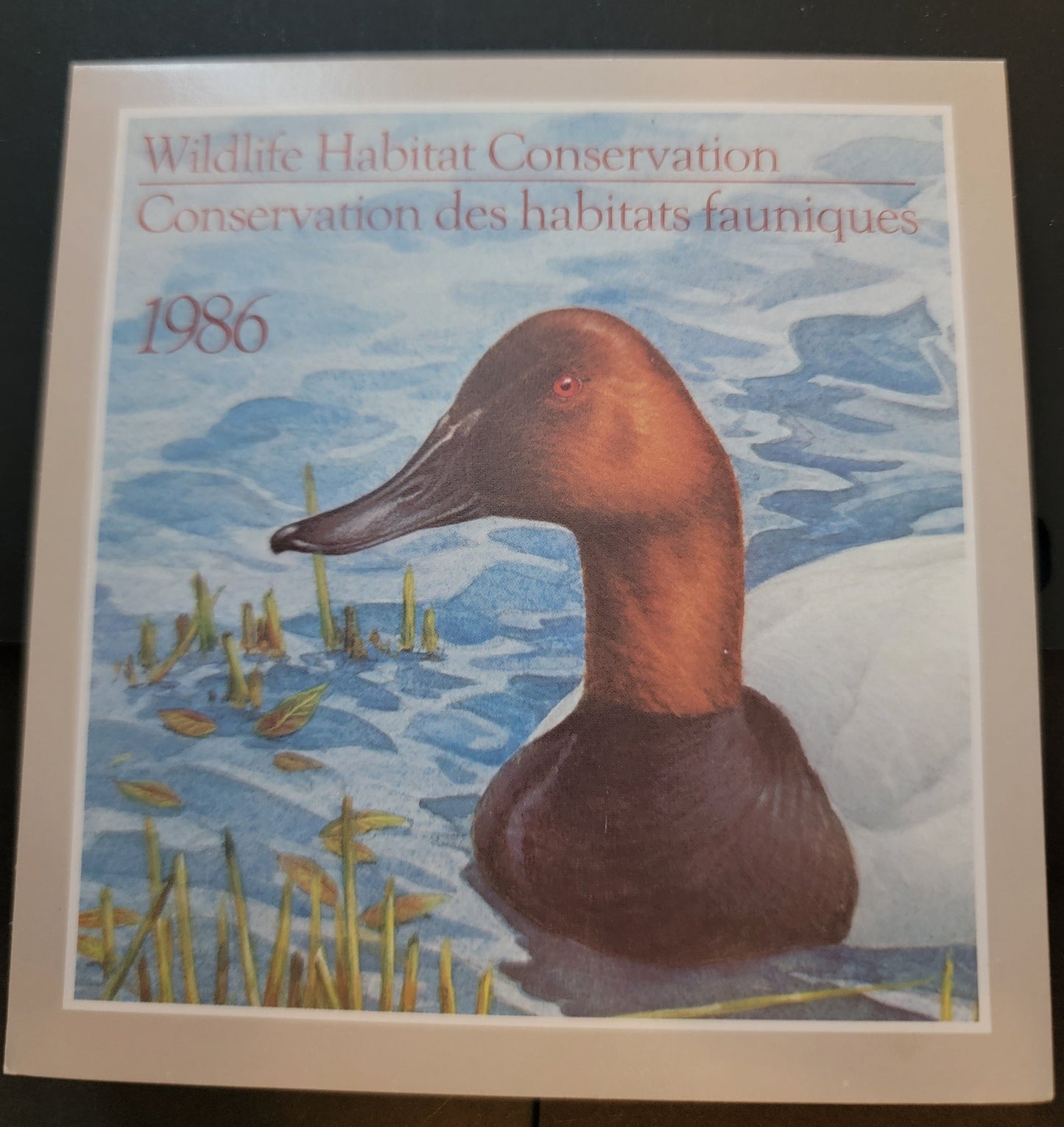 Lot 140 Canada #FWH2 $4 Multicoloured Canvasbacks, 1986 Federal Wildlife Habitate Conservation Issue, A VFNH Complete Booklet MF Inside Cover, LF Stamp