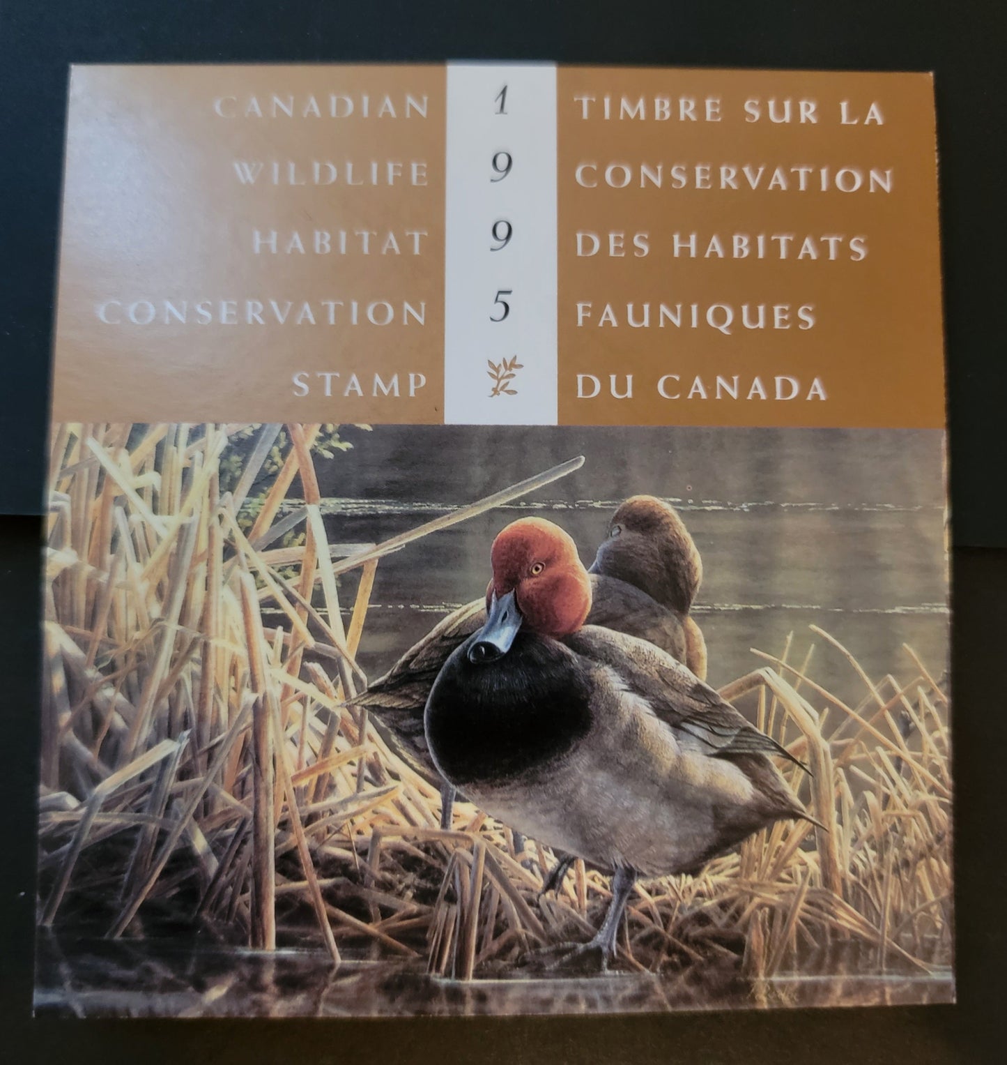 Canada #FWH11 $8.5 Multicoloured Redheads, 1995 Federal Wildlife Habitate Conservation Issue, A VFNH Complete Booklet HB Inside Cover, NF Stamp