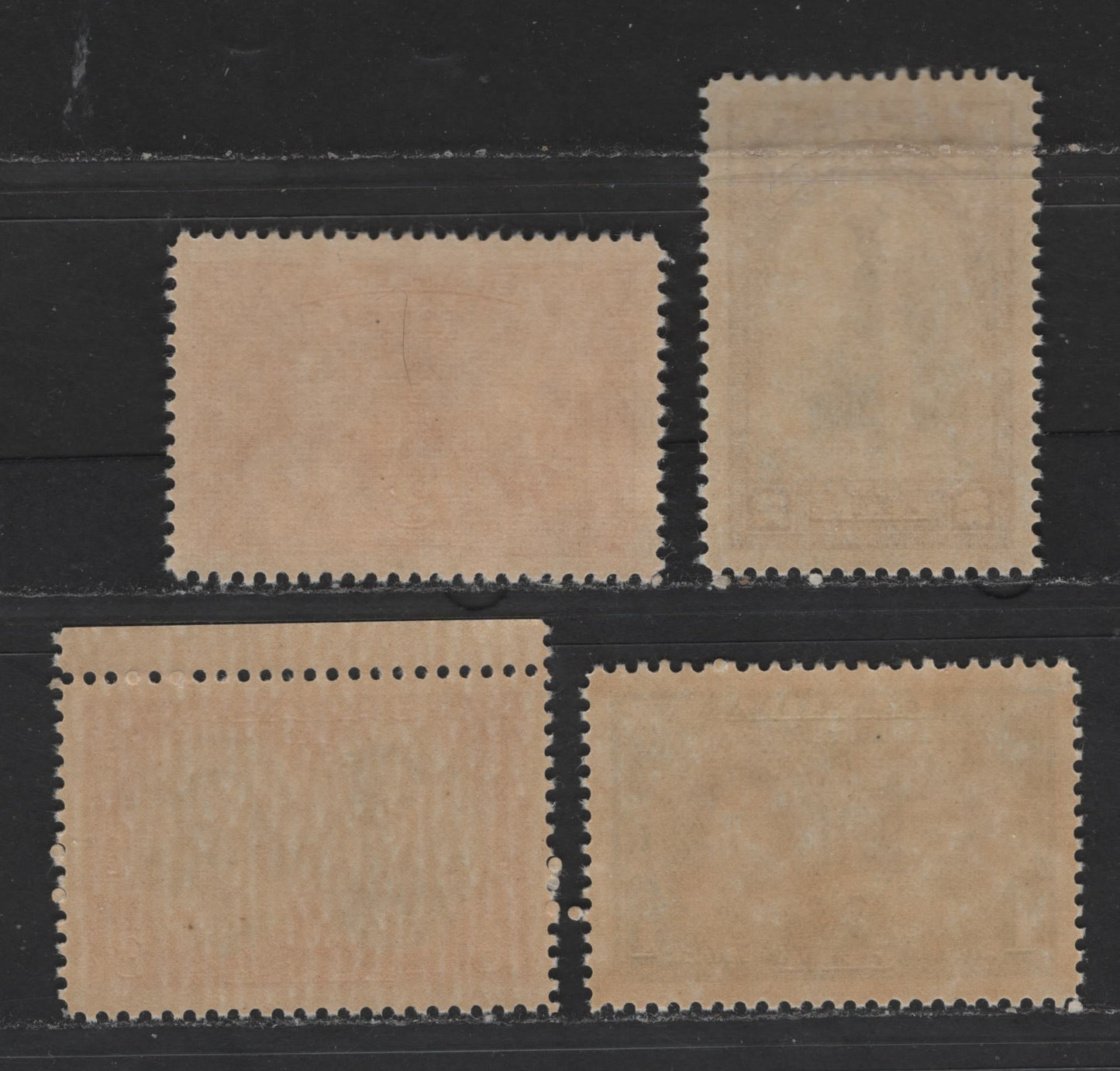 Canada #237, 241-243 1c-3c Carmine Red - Carmine & Black King George VI & Queen Elizabeth, War Memorial & Princesses Margaret & Elizabeth, 1937-1939 Coronation & Royal Visit Issues, 4 VFNH Singles