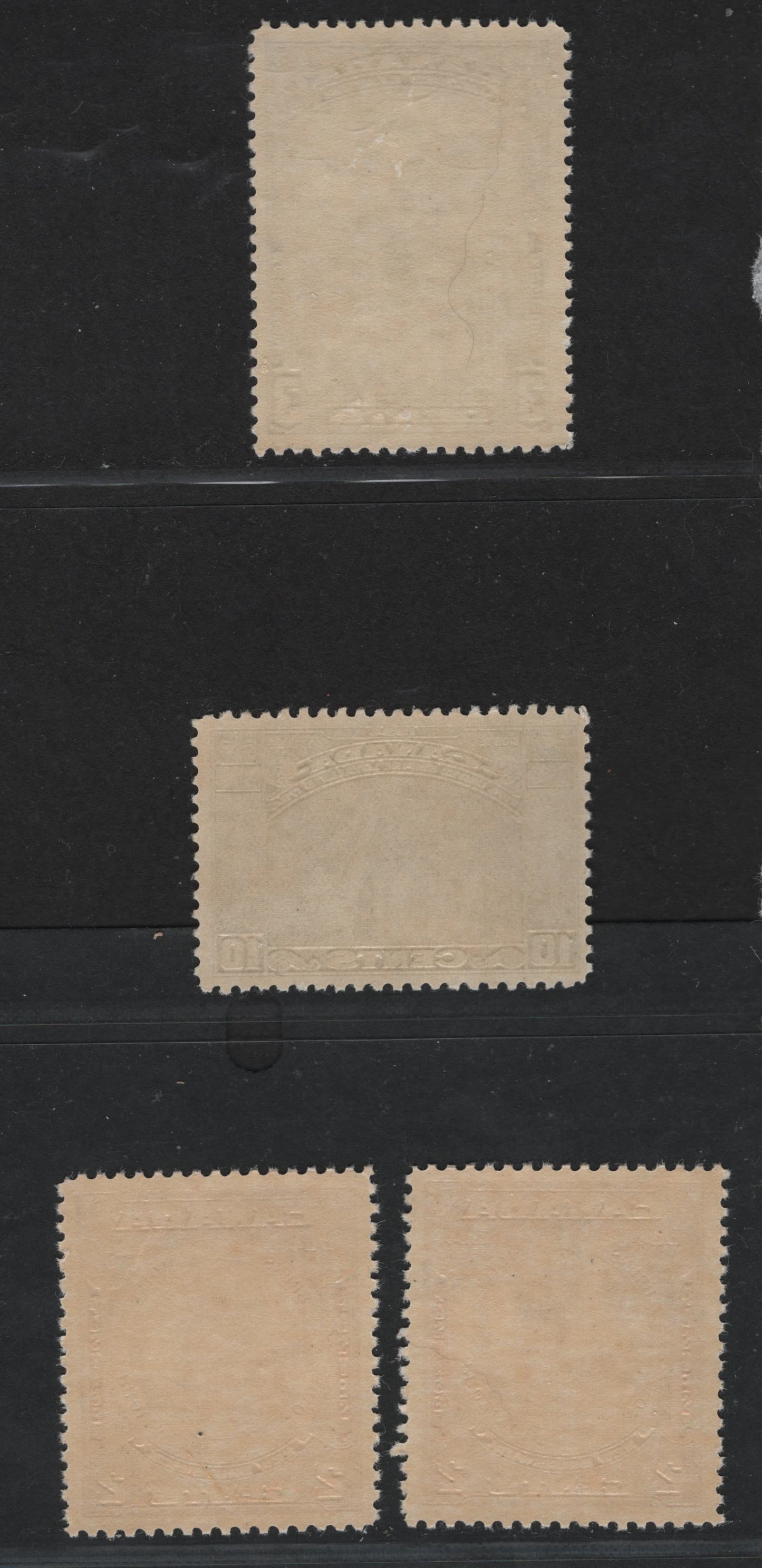 Canada #208-210i 2c-10c Red Brown - Olive Green Jacques Cartier - NB Seal, 1934 400th Anniversary Of Discovery of Canada - 150th Anniversary of Founding Of NB Issues, 4 VFNH Singles Including Both Normal & Closed Frameline Varieties