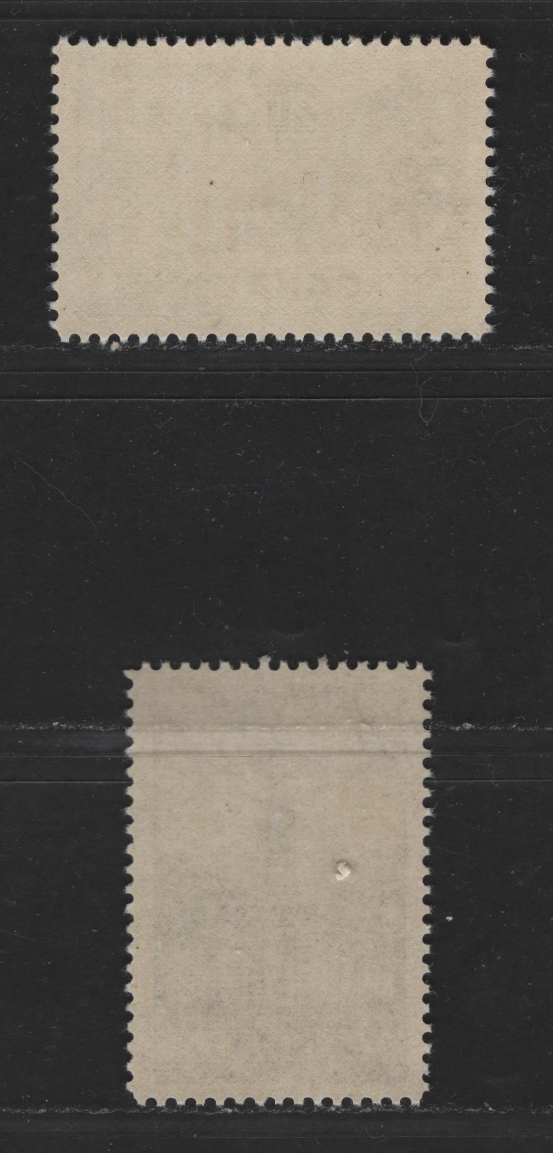 Canada #316, 321 20c, $1 Slate & Grey Black Newsprint Making & Totem Pole, 1952-1963 Karsh Issue, 2 VFNH Singles