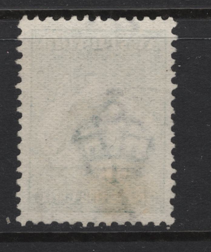 Lot 398 Australia (C) SG#11a 1/- Blue Green Kangaroo & Map, 1913-1914 Kangaroo Issue, A Very Fine Used Single, 1st Wmk (Wide Crown over A)