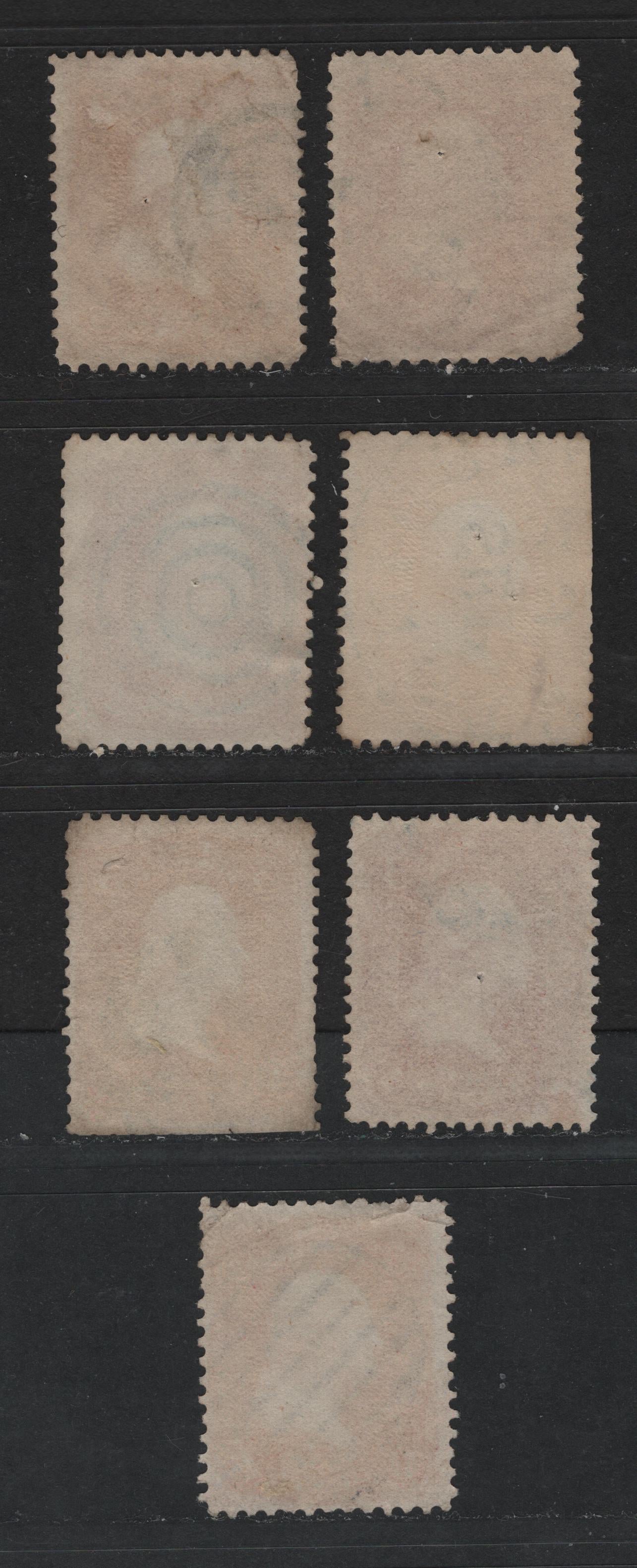 Lot 98 United States Of America #65 3c Rose - Pinkish Rose George Washington, 1861-1869 Civil War Issue, 7 Ungraded Used Singles Showing The Range Of Rose Shades, Sold For Reference Only