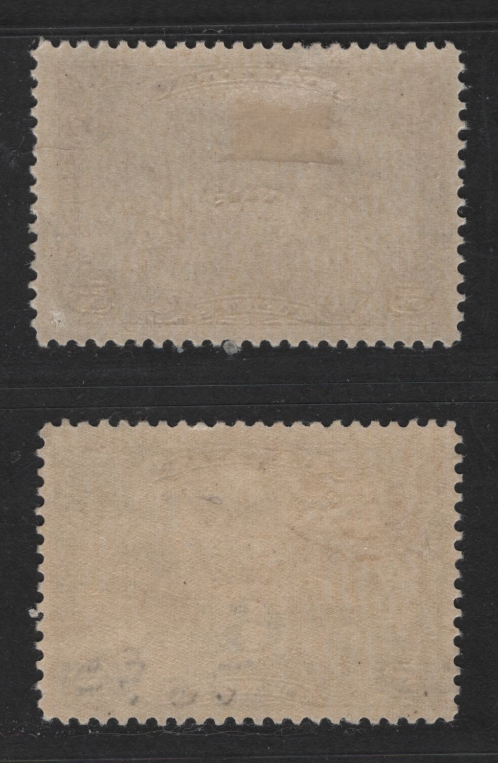 Canada #C1, C3 5c, 6c On 5c Olive Brown Winged Figures, 1928-1932 Scroll Issue & Surcharged Issue Airmails, 2 VFOG Singles