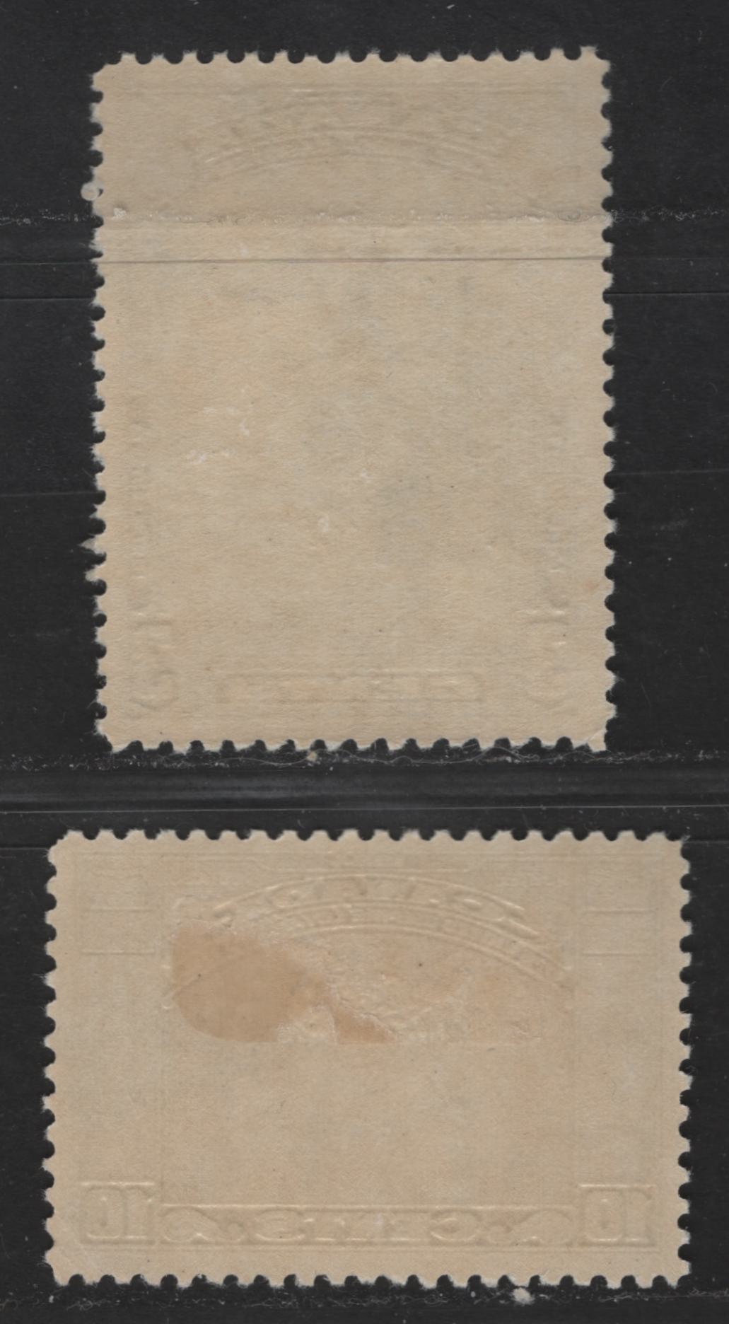 Canada #208, 210 3c, 10c Dull Blue & Olive Green Jacques Cartier - Loyalists Statue, 1934 400th Anniversary Of Discovery Of Canada & United Empire Loyalists Issue, 2 VFOG Singles