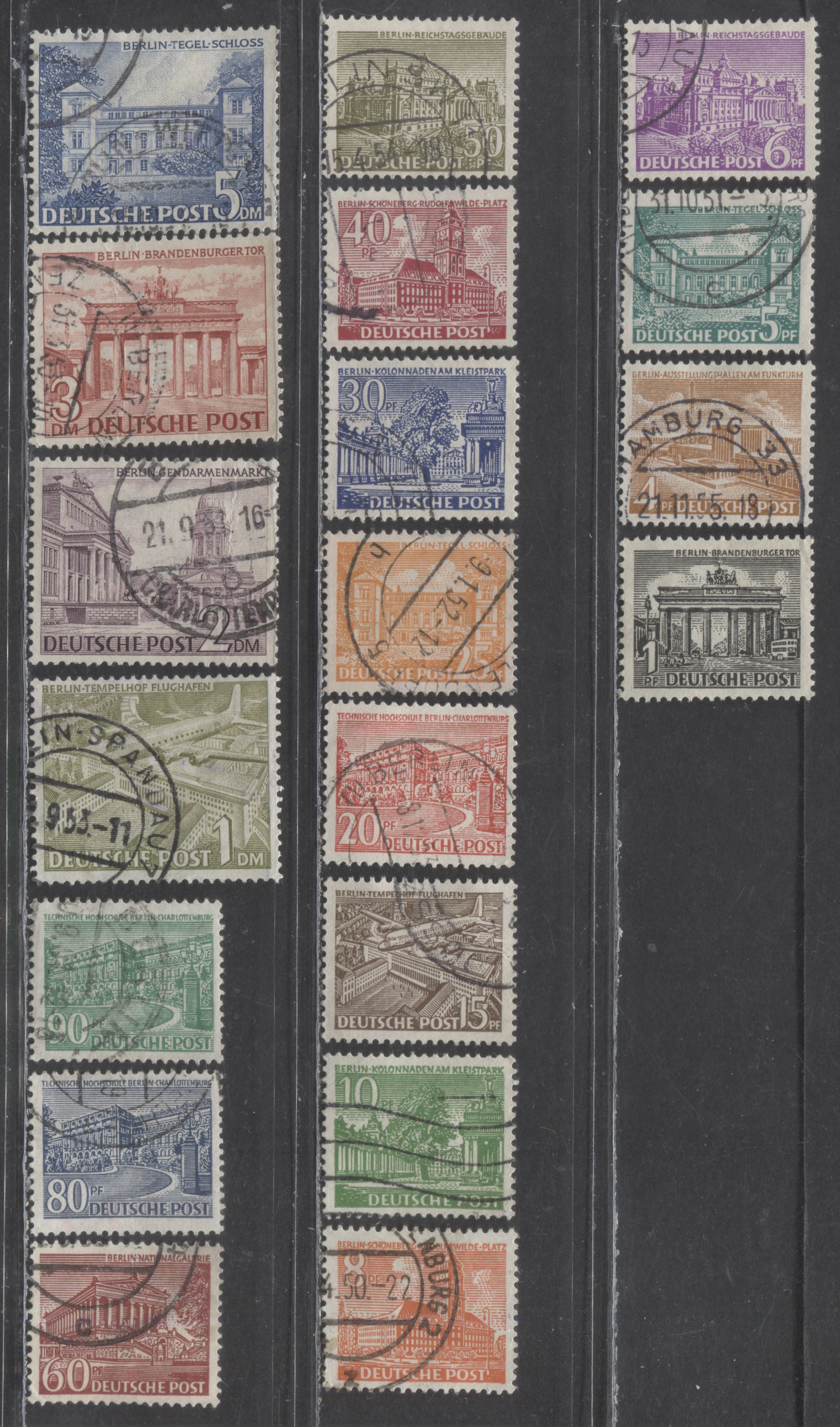 Lot 134 Germany - Berlin SC#9N42-9N60 1949 Definitives, 19 Fine/Very F ...