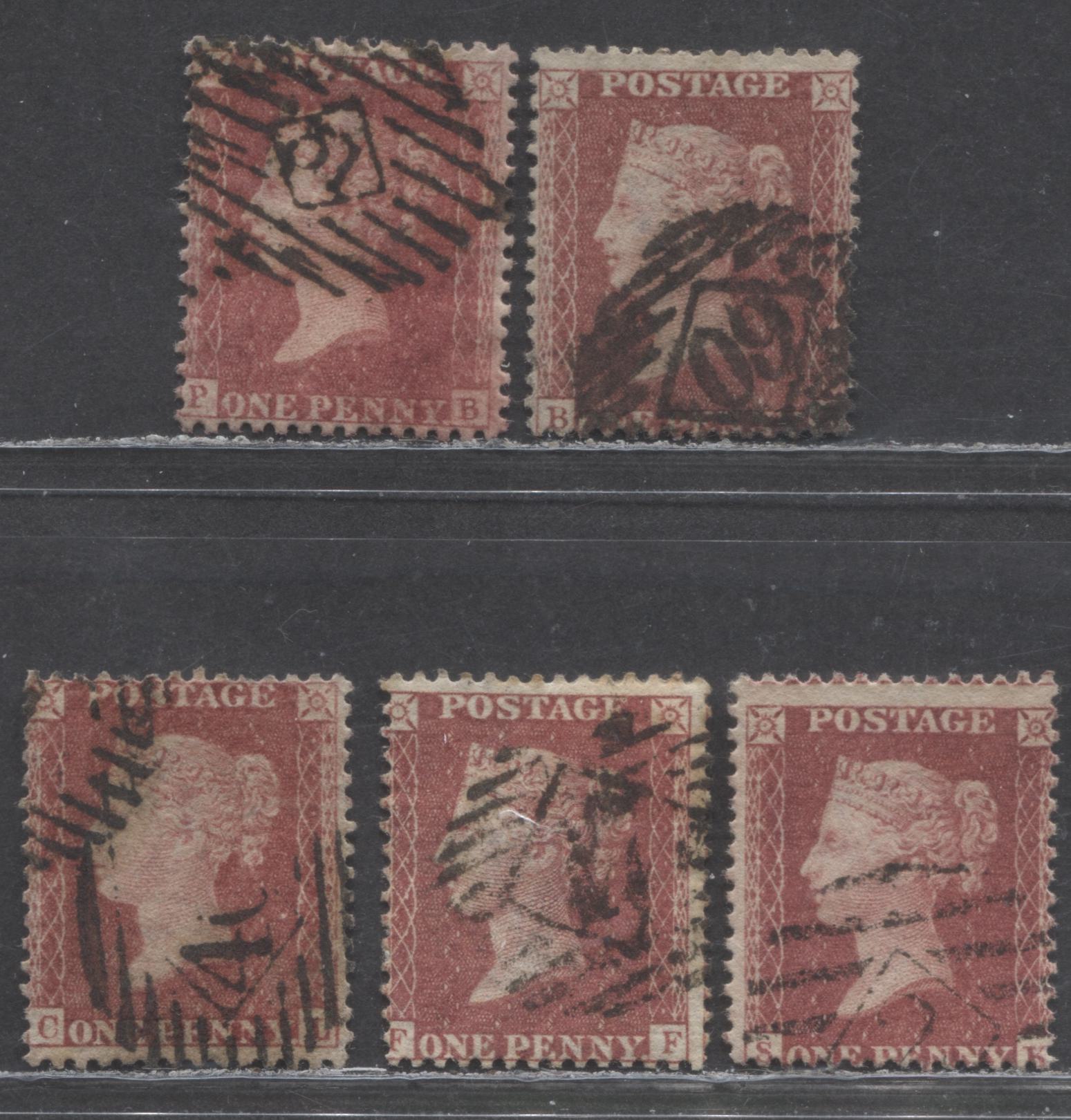 Lot 335 Great Britain SC#20 (SG#C10(2)) 1d Deep Rose Red 1854 