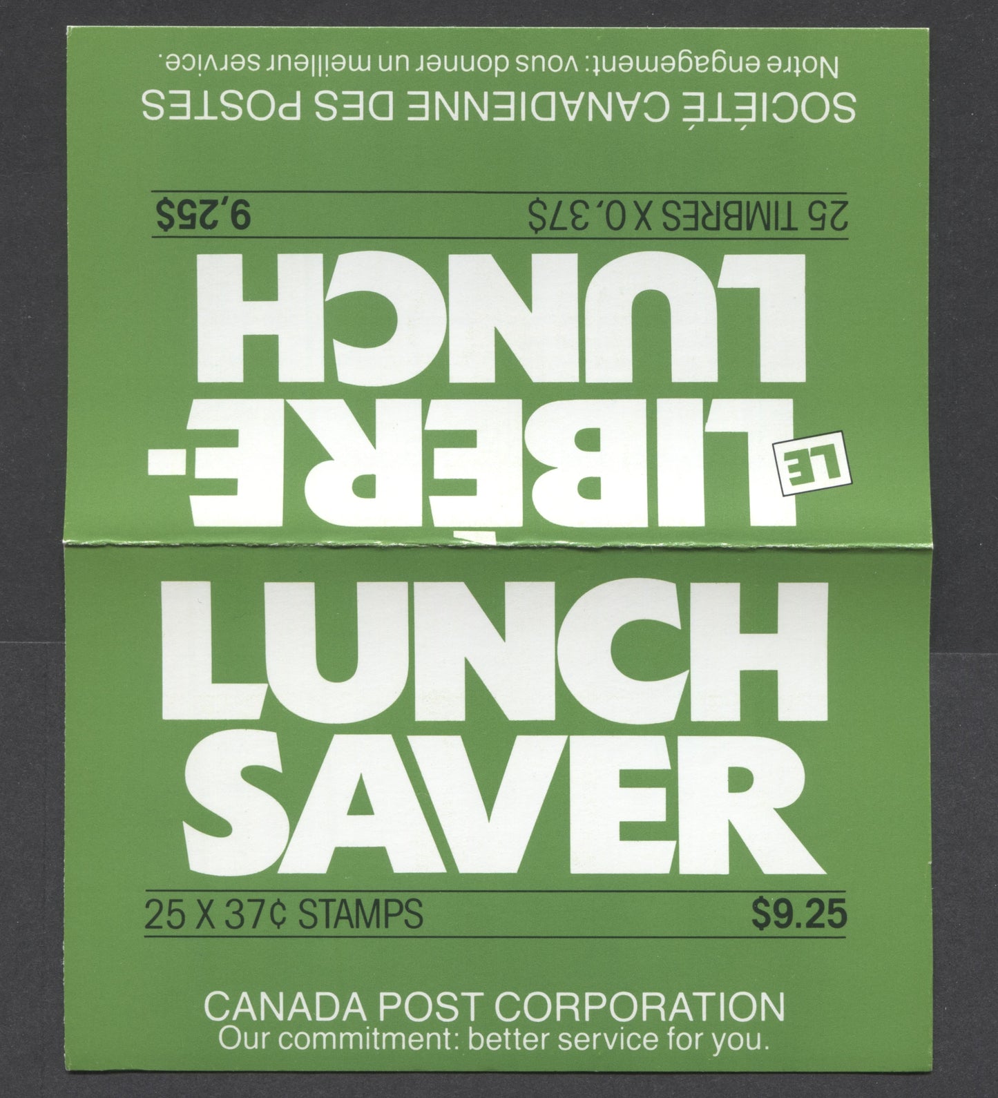 Lot 6 (C) Canada #BK98b 37c Multicolored Parliament Building, 1987 Flag & Wildlife Issue, A VFNH Booklet Of 25 On NF/LF Rolland Paper, Lunch Saver Text, MF-fl Stock