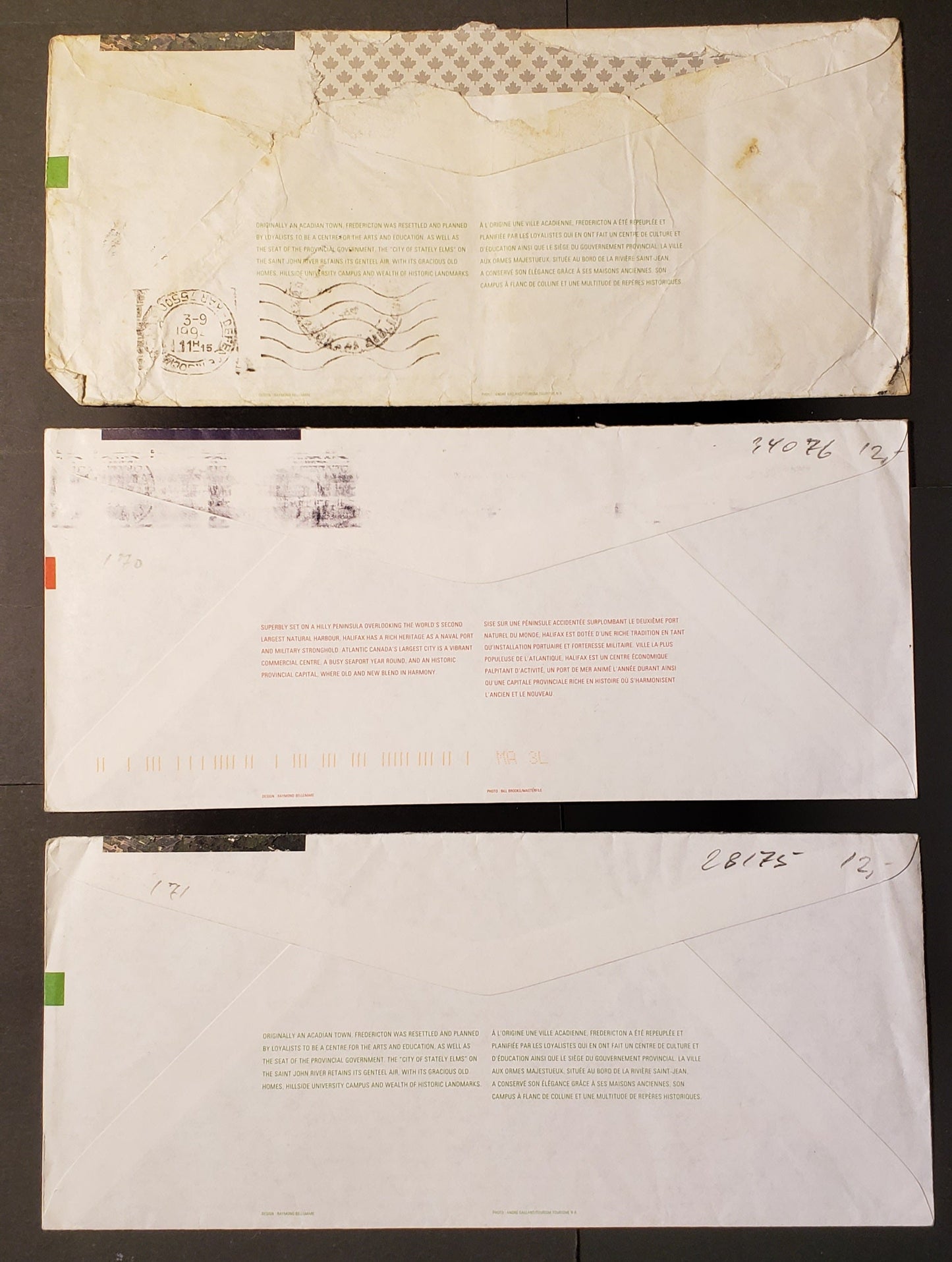 Canada #1156i 2c Porcupine, 1988-1992 Mammal and Architecture Issue, Usage on 3 1994 International Covers as A Make-Up Stamp, Two to Germany and 1 to Pakistan