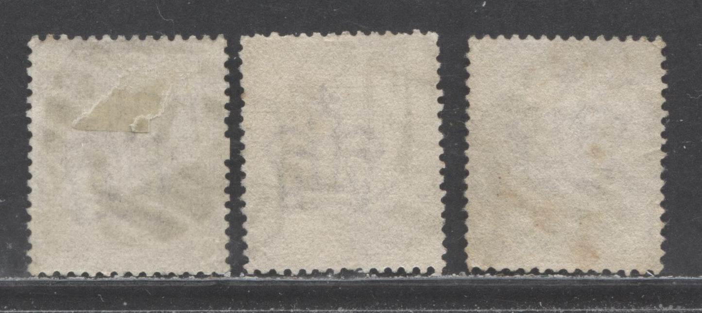 Lot 3 Great Britain SC#79 (SG#166) 1d Red Brown 1880-1881 Postage Issue , Imperial Crown Wmk, London District Diamond Grid Cancels, 3 Fine/Very Fine Used Examples, Click on Listing to See ALL Pictures, Estimated Value $30