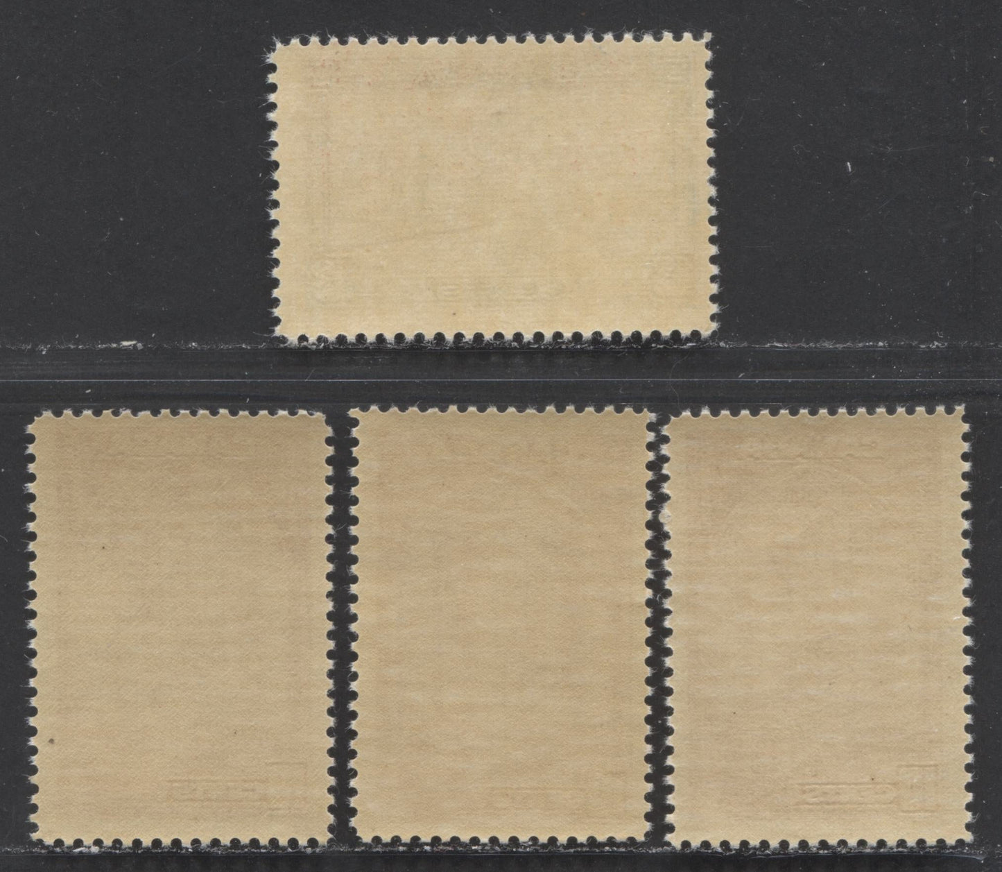 Canada #241-242 10c-13c Dark Carmine - Deep Blue, 1938 Pictorial Issue, 4 FNH Singles With Different Papers & Gums