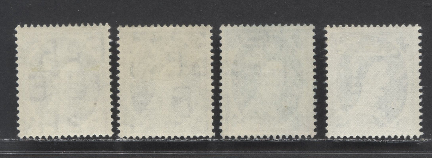 Lot 25 Great Britain SG#527/617d 10d Prussian Blue 1952-1967 Wilding Issue, A Specialized Group of 4 Fine OG and VFOG Stamps, Including Both the Key Tudor (2 Shades) and St. Edward's Crown Watermarks, Estimated Value $30