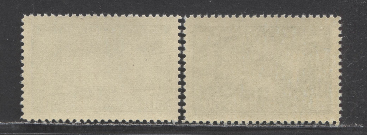 Lot 92 Canada #294 50c Dull Green Oil Wells, 1950 Natural Resources, 2 VFNH Singles Showing Two Different Papers & Shades