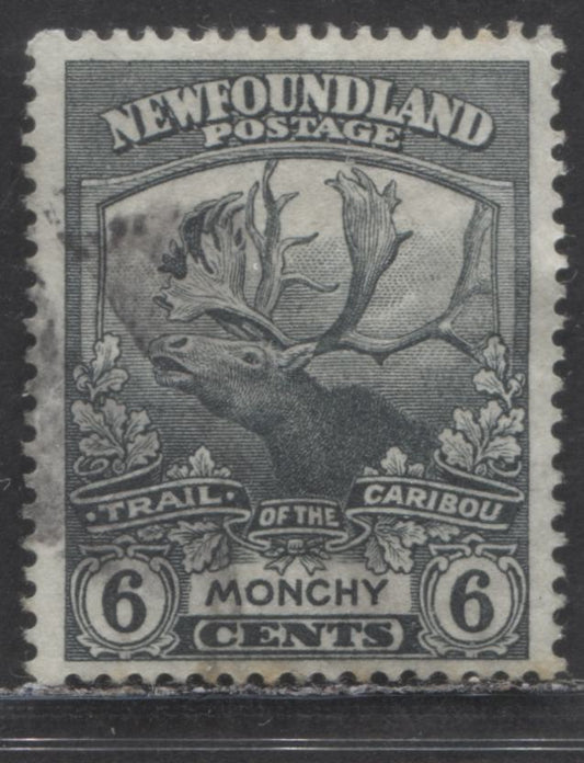Lot 96 Newfoundland #120 6c Grey Monchy, 1919 Trail Of The Caribou Issue, A Very Fine Used Single With Perf 14.25x14.1 Line
