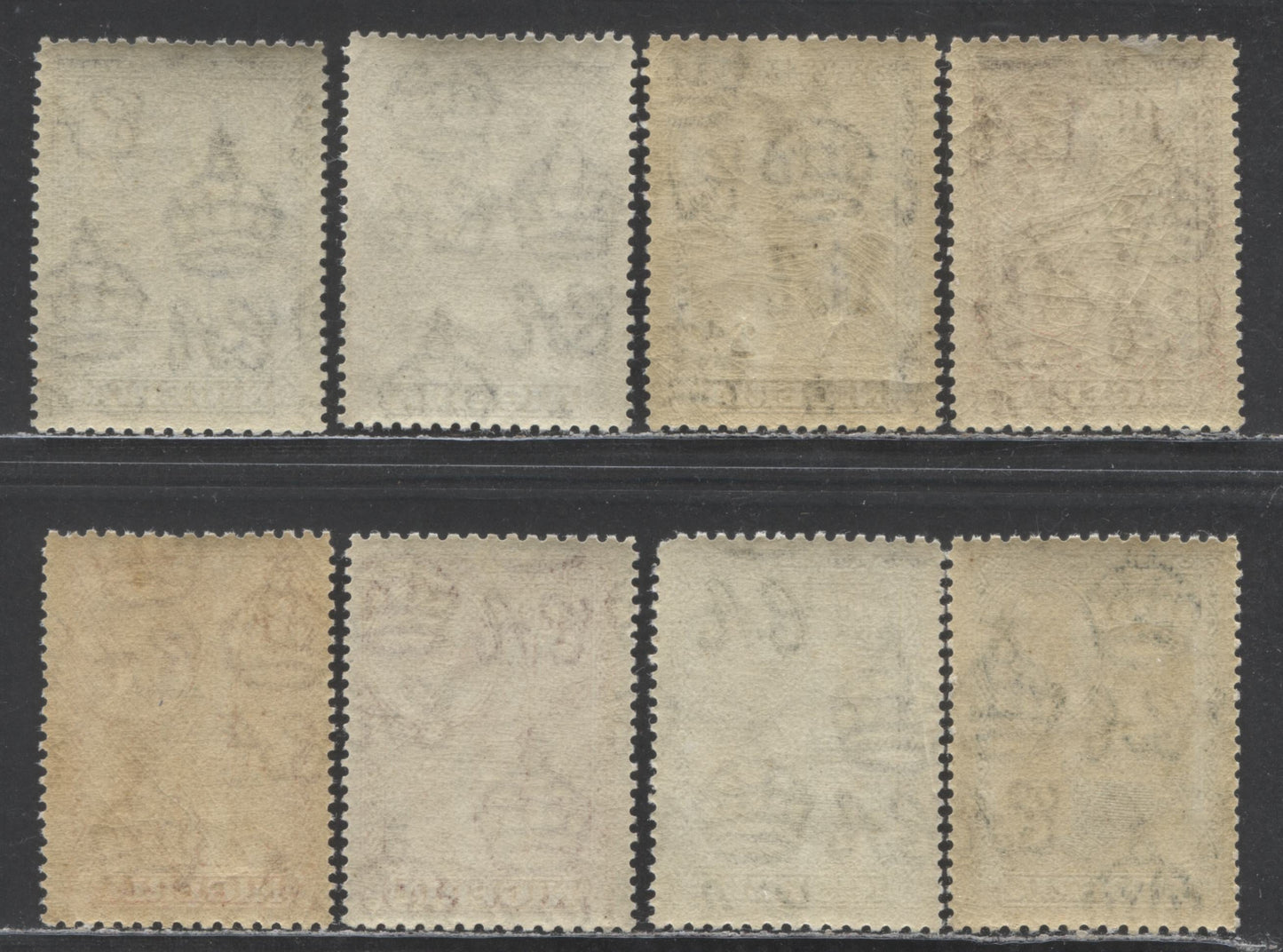 Lot 48 Nigeria SC# 38-42 (SG#34-38) 1/2d - 3d 1936 Pictoral Issue, With Additional Shades Of 1/2d, 1d & 3d, 8 F/VF NH Singles, Click on Listing to See ALL Pictures, Estimated Value $16 USD
