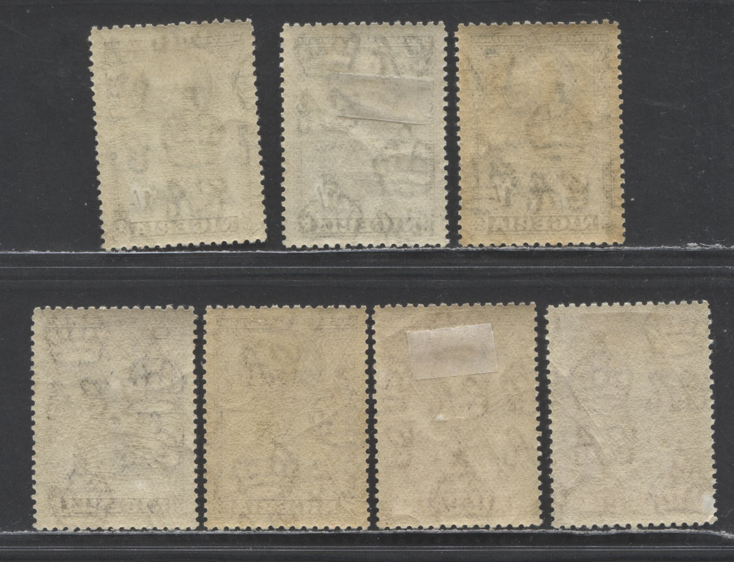 Lot 49 Nigeria SC# 43-45 (SG#39-41) 4d, 6d, 1/- 1936 Pictoral Issue, Additional Shades, 7 VFOG Singles, Click on Listing to See ALL Pictures, 2022 Scott Classic Cat. $13.15 USD