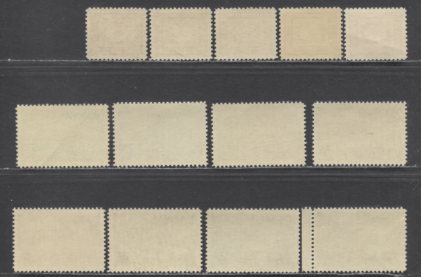 Lot 27 Canada #311-314 4c-15c Dark Grey - Bright Red Trains Of 1851 & 1951 - Three Penny Beaver, 1951 Stamp Centenary Issue, 13 VFNH Singles Additional Papers & Shades