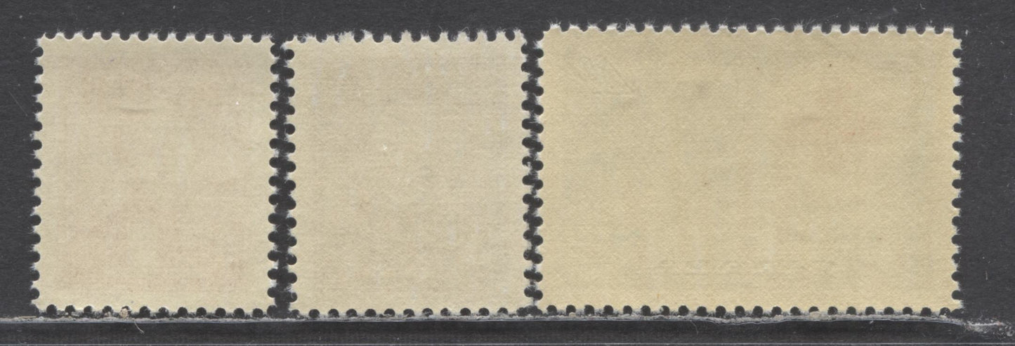 Canada #317 - 319 4c,3c,4c Blue & Red, Rose Lilac, Orange Vermilion Red Cross Symbol, Sir John Abbot, Alexander Mackenzie, 1952 Red Cross Conference, Prime Ministers Issues, 3 GEM NH Singles Absolute Perfection!