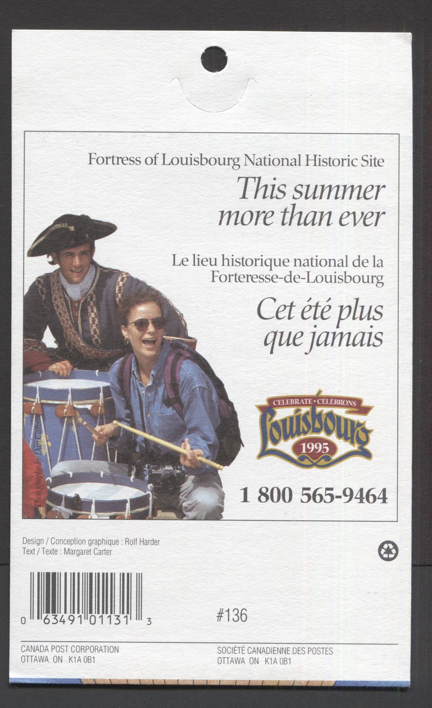 Canada #BK175a-b 1995 Fortress of Louisburg Issue, Complete $4.30 Booklet, Coated Papers Paper, Dead Paper, All Over Tagging