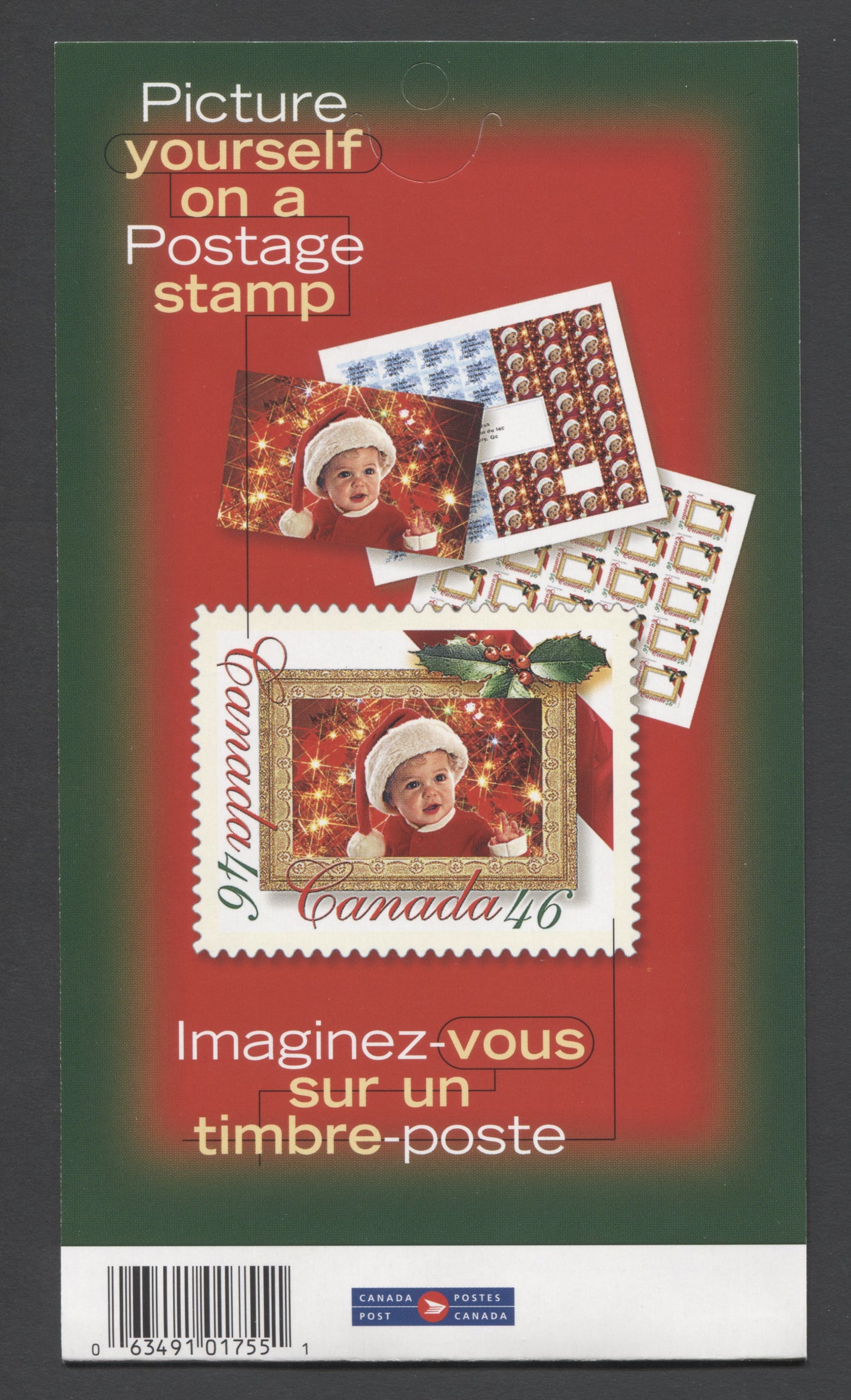 Canada #BK232a-b 2000 Christmas Picture Postage Issue, Complete $2.30 Booklet, JAC Paper, Dead Paper, 4 mm GT-4 Tagging