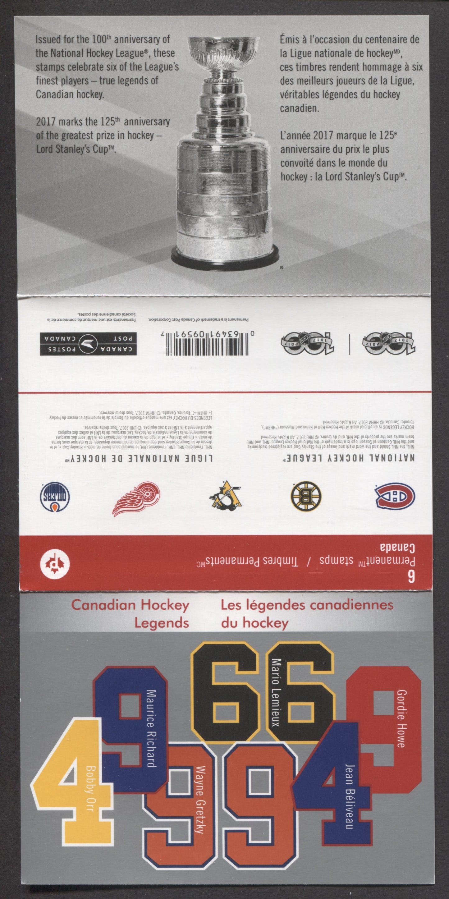 Canada #BK678 (SG #) 2017 NHL - Ultimate Six Issue, Complete $5.1 Booklet, Front Cover