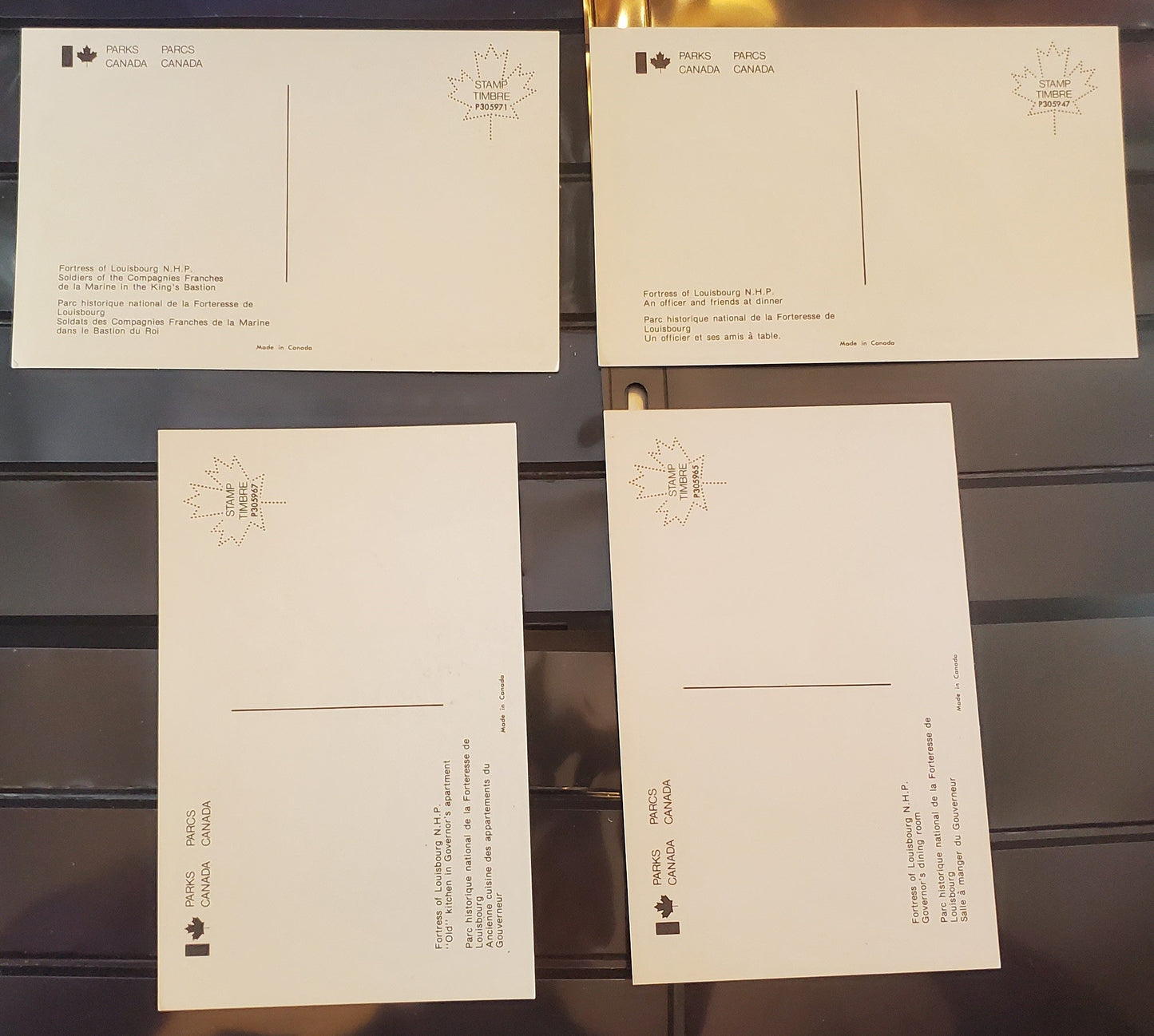 A Group of 4 Postcards From Louisburg, Nova Scotia, Showing The Fortress, From The 1970's, Overall VF, Net Est. $2