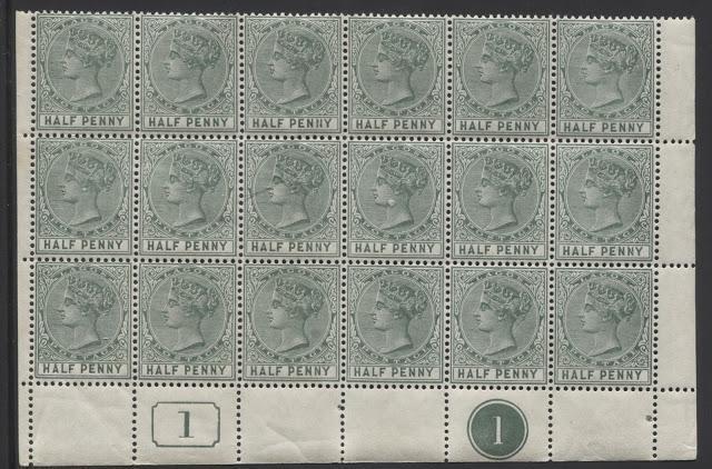 Printings of the 1/2d Green and 1d Carmine Queen Victoria Keyplate Stamps of Lagos 1887-1904 Part Eight
