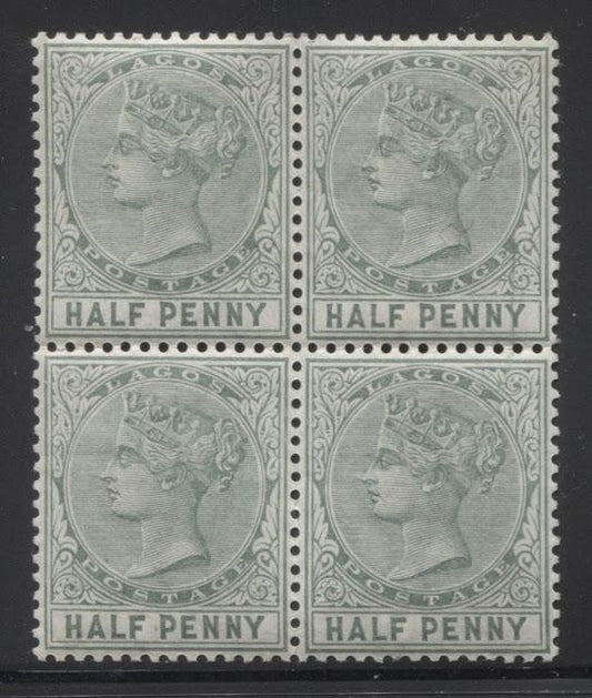 Printings of the 1/2d Green and 1d Carmine Queen Victoria Keyplate Stamps of Lagos 1887-1904 Part Six