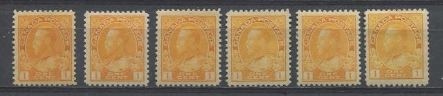 Shades Of The 1c Yellow Admiral Stamp 1922-1928