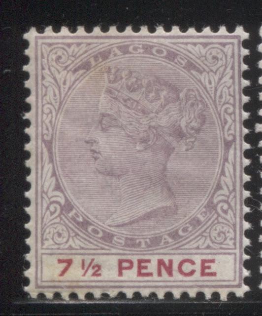 The Printings of the 7.5d Lilac and Carmine Queen Victoria Keyplate Stamp From Lagos 1894-1901